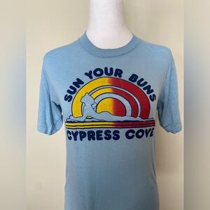 Sun your buns cypress cove vintage baby blue t-shirt